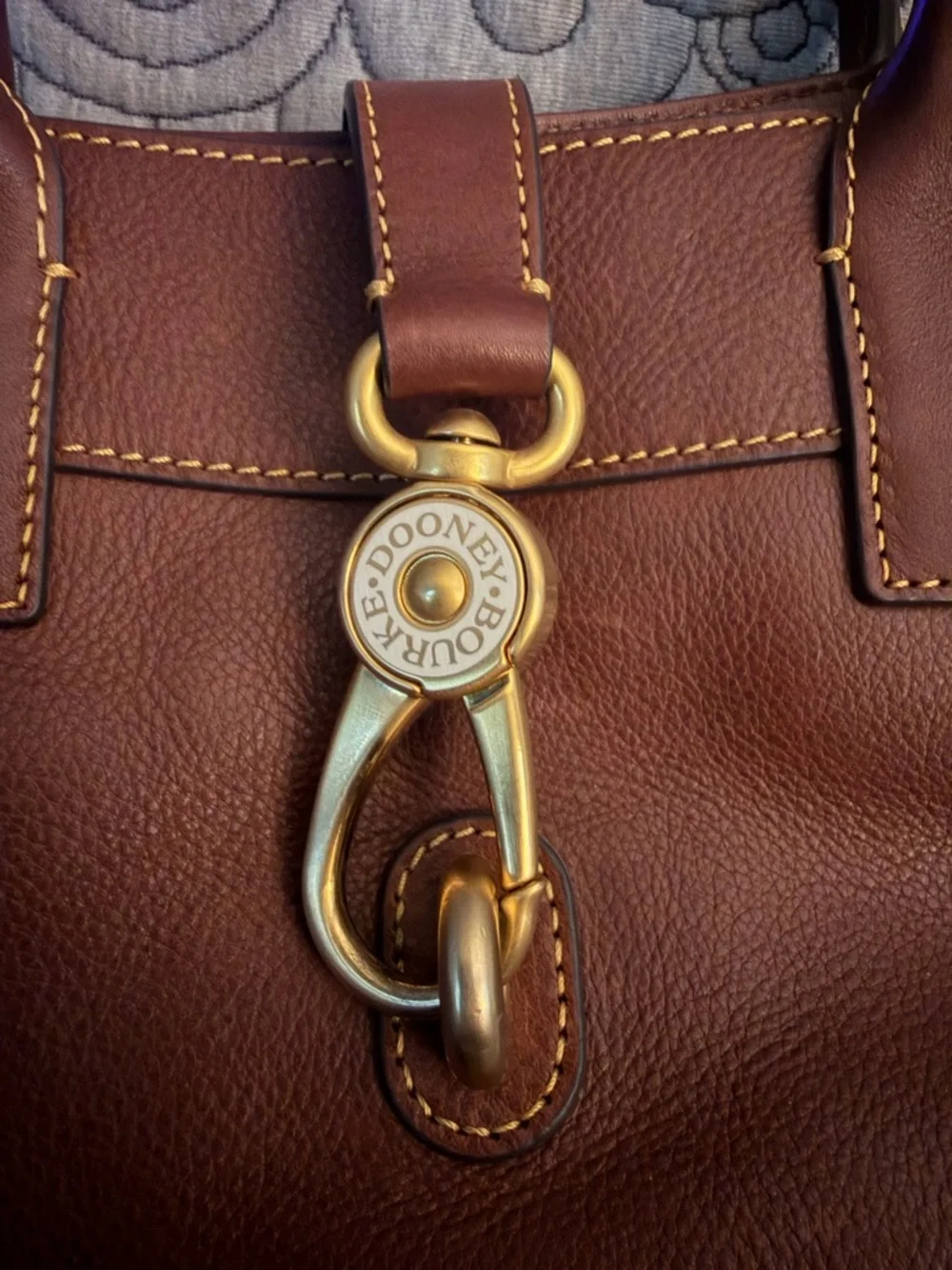 Dooney & Bourke Florentine Vacchetta LeatherTote Bag with Brass Hardware - Picture 7 of 12